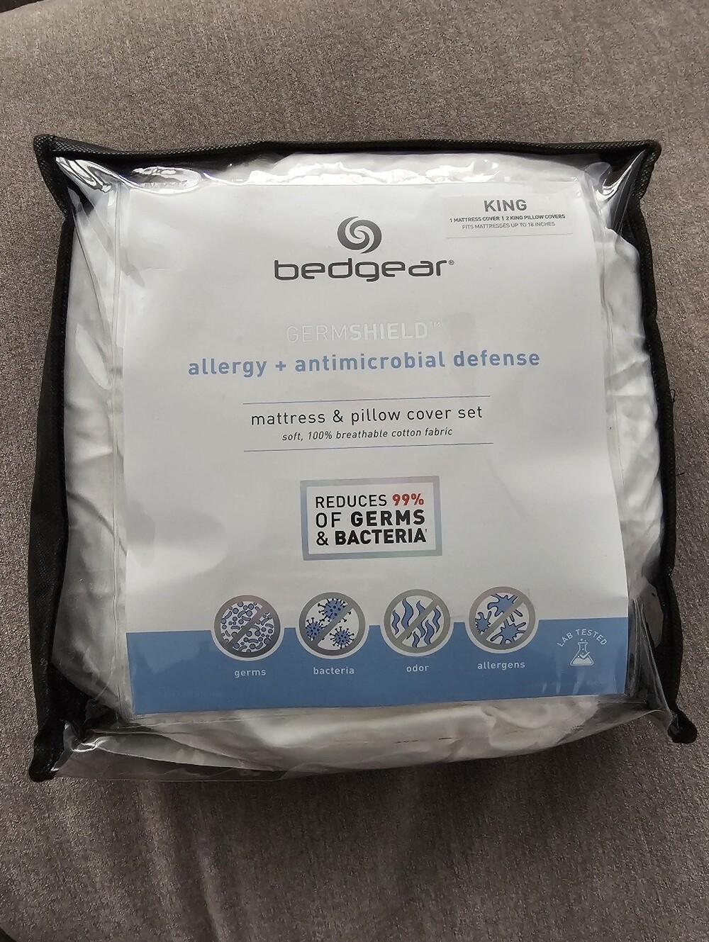 Bedgear Germshield Allergy/Germ Defense King Mattress Cover